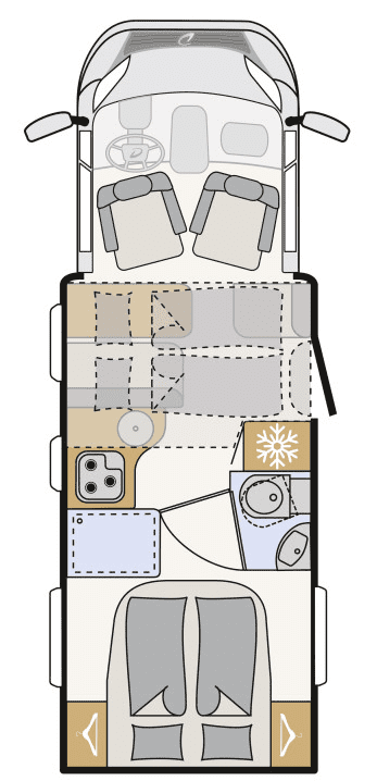 Dethleffs Eurostyle T6757 layout